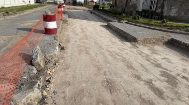 El municipio supervisa una obra de bacheo en Quequén