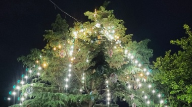 Este miércoles, la Plaza Hipólito Yrigoyen enciende las luces de su Árbol de Navidad