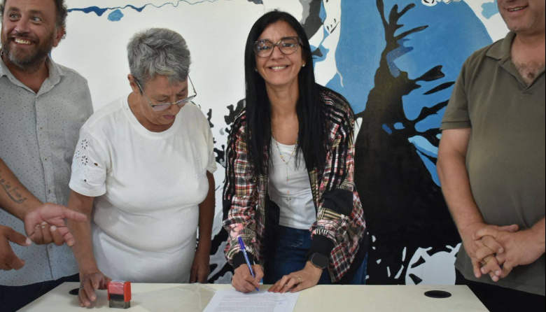 Andrea Cáceres, gestión en Tandil y recorrida por el centro Cultural “Diego Maradona”