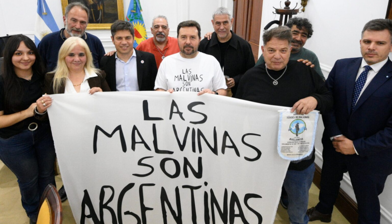 Axel Kicillof vuelve a poner en agenda el tema Malvinas y se reunió con veteranos de guerra