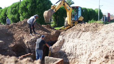 Avanza la obra para mejorar el escurrimiento pluvial en Barrio Norte