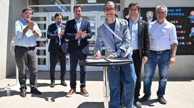 Andrea Cáceres participo en la firma de convenios para fortalecer la protección y el acompañamiento a la niñez