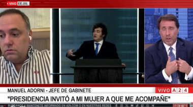 La excusa de Manuel Adorni por incluir a su esposa en la comitiva oficial a Nueva York: "Me estoy deslomando"