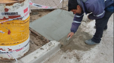 Nuevos trabajos con hormigón para mejorar calles y sectores de circulación