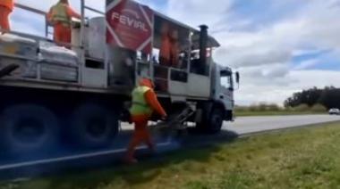 Vialidad avanza con la demarcación de la Ruta 55 y prepara trabajos en las rutas 88 y 227