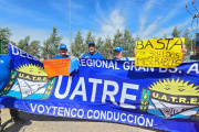 Trabajadores y dirigentes de UATRE se manifestaron en Expoagro por salarios y contra la reforma laboral