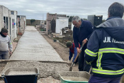 Se ejecuta la renovación de las veredas y puesta en valor del cementerio de Juan N. Fernández