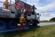 Vialidad avanza con la demarcación de la Ruta 55 y prepara trabajos en las rutas 88 y 227